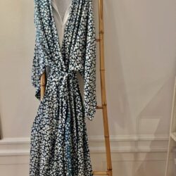 Silke Kimono i Blå