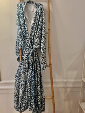 Silke Kimono i Blå