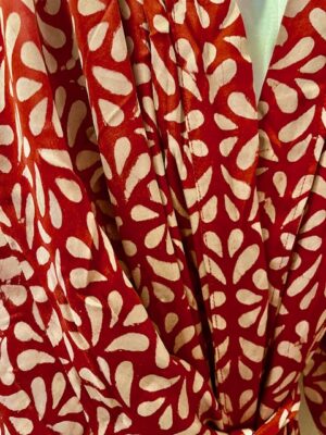 Rød Silke kimono